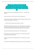 HESI A2 Anatomy & Physiology 2025 &ndash; Complete Review&comma; Practice Questions&comma; and Nursing Entrance Exam Study Guide