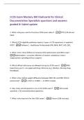 CCDS Exam Mastery 300 Flashcards for Clinical&NewLine;Documentation Specialists questions and answers&NewLine;graded A&plus; latest update&NewLine;1&period; What is the pass rate for first-time CCDS exam takers&quest; -77&percnt; &lpar;23&percnt; do not&NewLine;pass&rpar;&period;&NewLine;2&period; Which CCDS eligibility pathway requires 2 years
