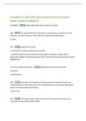 Comptia A&plus; 220-1101 Exam questions and answers&NewLine;latest update Graded A&plus;&NewLine;SO-DIMM -small outline dual inline memory module&NewLine;SSD -The type of hard drive that has no moving part&comma; so they are more&NewLine;efficient&comma; run with no noise&comma; emit little heat&comma; and require l