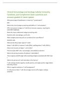 Clinical Immunology and Serology Cellular Immunity&comma;&NewLine;Cytokines&comma; and Complement Exam questions and&NewLine;answers graded A&plus; latest update&NewLine;What percentage of lymphocytes in blood are T-Lymphocytes&quest;&NewLine;80&percnt;&NewLine;What is the role of antigen presenting cells &lpar;APCs&rpar; in T c