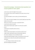 Clinical Immunology &ndash; Introduction Exam questions and&NewLine;answers graded A&plus; latest update&NewLine;Innate immune system and adaptive immune system&NewLine;The mammalian immune system is divided into two systems&period; What are they&quest;&NewLine;Intertwined&NewLine;The innate and adapt