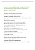 Antibodies and Serology in Clinical Immunology Exam questions and answers graded A&plus; latest update Why are antibodies important&quest; They help fight infection by combining with antigens to facilitate removal from the body and are vital in many diagnostic t