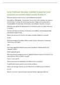 Early Childhood Education A Global Perspective Exam&NewLine;questions and answers latest update Graded A&plus;&NewLine;What are the key current issues in early childhood education&quest;&NewLine;Accessibility&comma; Affordability&comma; Universality&comma; Governance&comma; Public funding&comma; Recruitment&NewLine;and ret