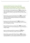 FOUNDATIONS OF SOCIAL STUDIES IN EARLY&NewLine;CHILDHOOD EDUCATION &lpar;MAY 9 2026 AFTERNOON&rpar;&NewLine;Exam questions and answers latest update Graded A&plus;&NewLine;What is Social Studies in Early Childhood Education&quest; -Social Studies in ECE&NewLine;involves introducing young learners to bas