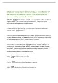 ESE Exam Competency 1 Knowledge of Foundations of&NewLine;Exceptional Student Education Exam questions and&NewLine;answers latest update Graded A&plus;&NewLine;IDEA 2004 -law that makes available a free appropriate public education to&NewLine;eligible children with disabilities throughou
