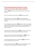 FTCE Exceptional Student Education K-12 Exam&NewLine;questions and answers latest update Graded A&plus;&NewLine;Child Find -activities to identify and evaluate children who may have&NewLine;disabilities&NewLine;FAPE or Free Appropriate Public Education -requirement of IDEA&NewLine;Least Restric