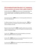 FTCE Exceptional Student Education K-12- Competency&NewLine;3 Exam questions and answers latest update Graded A&plus;&NewLine;Formative Assessment -Refers to the process of obtaining feedback that&NewLine;informs instructional plans and modifications&period; Assessments are low stakes&comma;&NewLine;