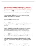 FTCE Exceptional Student Education K-12 &lpar;Competency&NewLine;5&rpar; Exam questions and answers latest update Graded A&plus;&NewLine;Receptive Language -Refers to the ability to understand language&period; &lpar;Ability&NewLine;to understand speech&comma; written text&comma; and&sol;or the elements of a sign langu