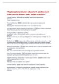 FTCE Exceptional Student Education K-12 &lpar;061&rpar; Exam&NewLine;questions and answers latest update Graded A&plus;&NewLine;Phonetic Spelling - spell the way they hear the word pronounced&NewLine;Example&period;&NewLine;"Made" is spelled m-a-d&period;&NewLine;Phoneme Blending - the ability to blend t
