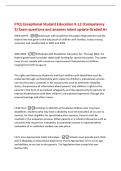 FTCE Exceptional Student Education K-12 &lpar;Competency&NewLine;1&rpar; Exam questions and answers latest update Graded A&plus;&NewLine;IDEIA &lpar;1975&rpar; -Individuals with Disabilities Education Improvement Act-the&NewLine;federal law that governs the education of children with families&period; It was