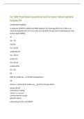 GC 506 Final Exam questions and answers latest update&NewLine;Graded A&plus;&NewLine;intellectual disability&NewLine;A disorder of BOTH intellectual AND adaptive functioning deficit w&sol; a failure to&NewLine;meet developmental and socio-cultural standards for personal independence and&NewLine;soc