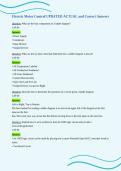 Electric Motor Control UPDATED ACTUAL and Correct Answers