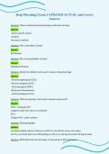 Sleep Physiology Exam 1 UPDATED ACTUAL and Correct&NewLine;Answers