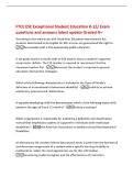 FTCE ESE Exceptional Student Education K-12&sol; Exam&NewLine;questions and answers latest update Graded A&plus;&NewLine;According to the Individuals with Disabilities Education Improvement Act&comma;&NewLine;students determined to be eligible for ESE services are guaranteed the right to -