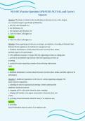NEA-BC Practice Questions UPDATED ACTUAL and Correct&NewLine;Answers