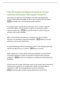 FTCE ESE Exceptional Student Education K-12 Exam&NewLine;questions and answers latest update Graded A&plus;&NewLine;According to the Individuals with Disabilities Education Improvement Act&comma;&NewLine;students determined to be eligible for ESE services are guaranteed the right to -&NewLine;