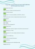 Comp Police Systems Final Exam Study Guide UPDATED&NewLine;ACTUAL and Correct Answers