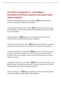 FTCE ESE K-12 Competency 1 - Knowledge of&NewLine;Foundations of ESE Exam questions and answers latest&NewLine;update Graded A&plus;&NewLine;Individuals with Disabilities Education Act &lpar;IDEA&rpar; -The federal law that&NewLine;governs the education of children with disabilities&NewLine;Free Appropri