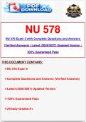 NU 578 Exam 5 with Complete Questions and Answers &lpar;Verified Answers&rpar; &vert; Latest &lpar;2026&sol;2027&rpar; Updated Version &vert; 100&percnt; Guaranteed Pass &vert; Already Graded A&plus;