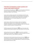 FTCE ESE K-12 &lpar;competency 1&rpar; Exam questions and&NewLine;answers latest update Graded A&plus;&NewLine;IDEA &lpar;Individual with Disability Act&rpar; -aims to ensure that the identification&NewLine;process for students with disabilities is fair&comma; equitable&comma; and free from&NewLine;discrimination based