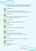 BIOL 2050&colon; Chapter 5 - Membrane Structure&comma; Synthesis&comma; and&NewLine;Transport UPDATED ACTUAL and Correct Answers