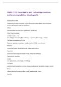 IBHRE CCDS Pacemaker &plus; lead Technology questions&NewLine;and answers graded A&plus; latest update&NewLine;Polyeurethane 80A&NewLine;Polyeurethane lead insulation that is infamously vulnerable to environmental&NewLine;stress cracking and metal ion oxidation&NewLine;Silicon&NewLine;biocompatible and ine