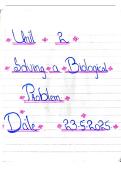 Class 9 biology chap solving a biological problem hand written notes