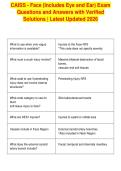 CAISS - Face &lpar;Includes Eye and Ear&rpar; Exam&NewLine;Questions and Answers with Verified&NewLine;Solutions &vert; Latest Updated 2026