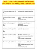 CAISS - Face Exam Questions and Answers&NewLine;with Verified Solutions &vert; Latest Updated 2026
