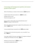 Immunology and Serology Exam questions and answers&NewLine;graded A&plus; latest update&NewLine;Which of the following is an example of innate immunity&quest; -Phagocytosis&NewLine;A specific function of the immune system is to&colon; -Both a and b&period;&NewLine;Recognize self from non self&NewLine;Defend the b
