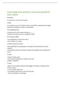 Immunology Exam questions and answers graded A&plus;&NewLine;latest update&NewLine;antibodies&NewLine;secreted forms of the B-cell receptor&NewLine;antigen&NewLine;any molecule or part of a molecule that is specifically recognized by the highly&NewLine;specialized recognition proteins of lymphocytes&NewLine;