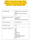 CAISS - Introduction Chapter Exam&NewLine;Questions and Answers with Verified&NewLine;Solutions &vert; Latest Updated 2026&NewLine;