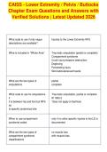 CAISS - Lower Extremity &sol; Pelvis &sol; Buttocks&NewLine;Chapter Exam Questions and Answers with&NewLine;Verified Solutions &vert; Latest Updated 2026