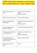 CAISS - Neck Exam Questions and Answers&NewLine;with Verified Solutions &vert; Latest Updated 2026