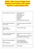 CAISS - Other Trauma Chapter Exam&NewLine;Questions and Answers with Verified&NewLine;Solutions &vert; Latest Updated 2026
