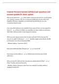 Internet Protocol Version 6 &lpar;IPv6&rpar; Exam questions and&NewLine;answers graded A&plus; latest update&NewLine;Why do we need IPv6&quest; - We need to communicate and our current system&NewLine;isn't cutting it anymore&period; We are running out of addresses and we need more&NewLine;flexibility&comma; e