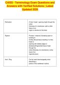 CAISS - Terminology Exam Questions and&NewLine;Answers with Verified Solutions &vert; Latest&NewLine;Updated 2026