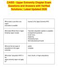 CAISS - Upper Extremity Chapter Exam&NewLine;Questions and Answers with Verified&NewLine;Solutions &vert; Latest Updated 2026