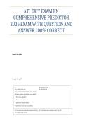 ATI EXIT EXAM RN COMPREHENSIVE PREDICTOR 2026 EXAM WITH QUESTION AND ANSWER 100&percnt; CORRECT&NewLine; &NewLine;