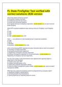 FL State Firefighter Test verified with &NewLine;correct solutions 2026 version     FL State Firefighter Test verified with &NewLine;correct solutions 2026 version     