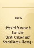 Class notes Physical education  