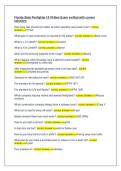 Florida State Firefighter I&sol;II Written Exam verified with correct &NewLine;solutions