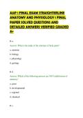 A&P 1 FINAL EXAM STRAIGHTERLINE&NewLine;ANATOMY AND PHYSIOLOGY 1 FINAL&NewLine;PAPER SOLVED QUESTIONS AND&NewLine;DETAILED ANSWERS VERIFIED GRADED&NewLine;A&plus;