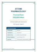 ATI CMS&NewLine;PHARMACOLOGY&NewLine;Proctored Exam&NewLine;2025-2026 Edition