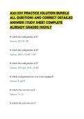 A321 KSV PRACTICE SOLUTION BUNDLE&NewLine;ALL QUESTIONS AND CORRECT DETAILED&NewLine;ANSWERS STUDY SHEET COMPLETE&NewLine;ALREADY GRADED HIGHLY