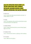 A321 KSV UPDATED EXAM SCRIPT ALL&NewLine;TESTED QUESTIONS AND CORRECT&NewLine;DETAILED ANSWERS REVIEW SHEET&NewLine;EXPERT APPROVED TOP RATED VERSION&NewLine;