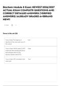 Biochem Module 8 Exam NEWEST 2026&sol;2027 ACTUAL EXAM COMPLETE QUESTIONS AND CORRECT DETAILED ANSWERS &lpar;VERIFIED ANSWERS&rpar; &vert;ALREADY GRADED A&plus;&vert;&vert;BRAND NEW&excl;&excl;