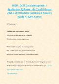 WGU - D427 Data Management - Applications ZyBooks Labs 7 and 8 &lpar;Latest 2026 &sol; 2027 Update&rpar; Questions & Answers &lbrace;Grade A&rcub; 100&percnt; Correct