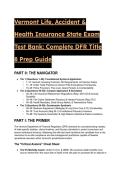 &lbrack;S-TIER&rsqb; Vermont Life&comma; Accident & Health Insurance State Exam Test Bank &vert; Complete DFR Title 8 Prep Guide &lpar;48&plus; Q&A&rpar;