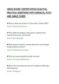 ABFAS BOARD CERTIFICATION EXAM FULL&NewLine;PRACTICE QUESTIONS WITH SURGICAL FOOT&NewLine;AND ANKLE CASES
